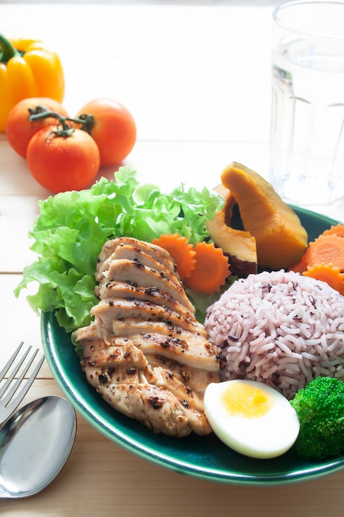 Grilled chicken with rice